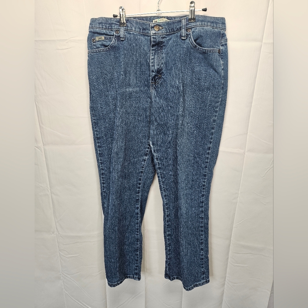 Lee Classic Blue Relaxed Straight Leg Denim Jeans 14S